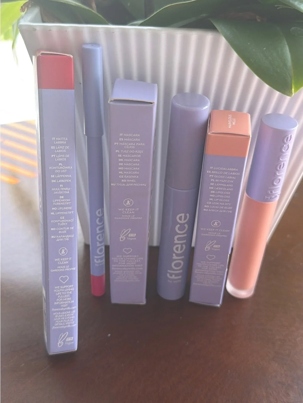 Peach Lip Gloss & Lip Liner Set - Peach